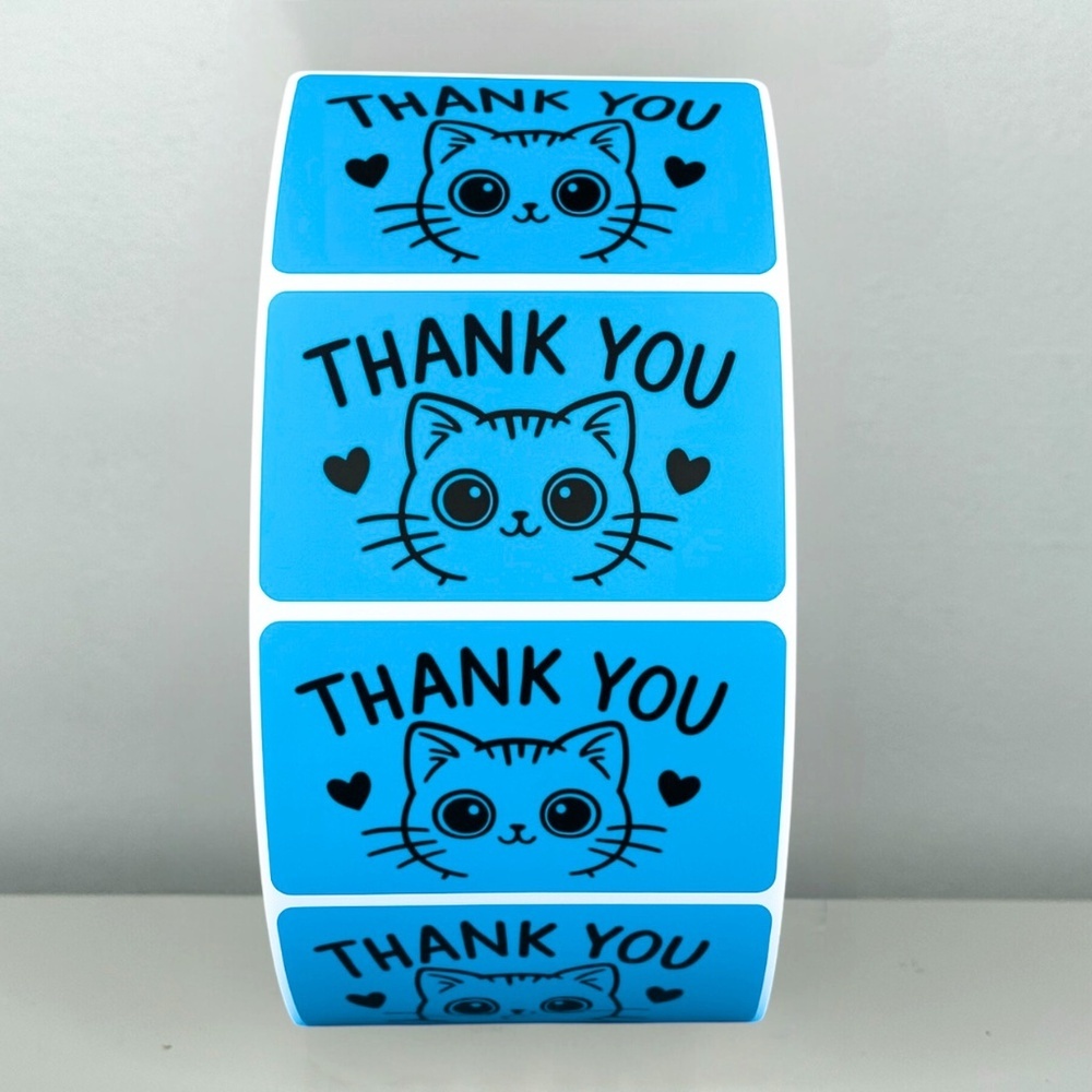 Thank You Cat Stickers – Cute Packaging Labels for Small Business Orders 2"